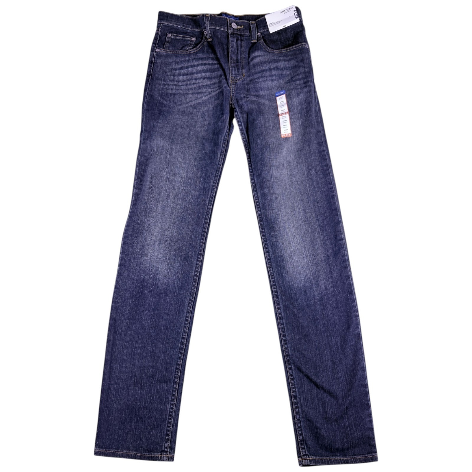 Arizona Flex Skinny Jeans Mens 30x34 (32x32.5) Blue Denim Cotton Straight Leg
